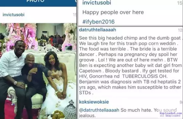 Photo: Wedding Guest Blasts Flavour’s Manager Over " Poor Wedding Food "